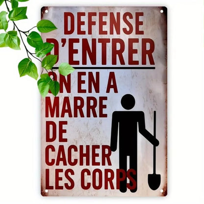 Carteles metálicos de prohibido orinar y advertencias humorísticas. Vista 15 del producto.