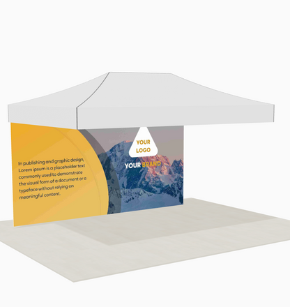 A medida: Pared de carpa de 15'. Vista 2 del producto.