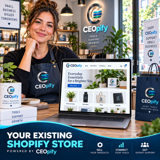 CEOpify branded concept, step 1 of 3: Clone your Shopify store and launch another!