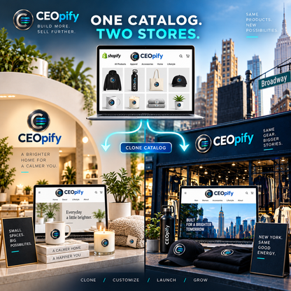 CEOpify branded concept, step 2 of 3: Clone your Shopify store and launch another!