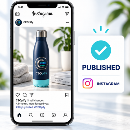 CEOpify branded concept, step 3 of 3: Publish your social posts automatically!