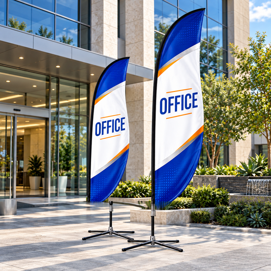 A medida: Banderas de mástil para oficinas corporativas. Vista 1 del producto.