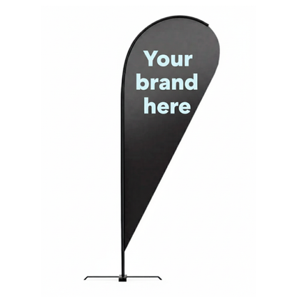 Premium Teardrop Flags product view showing the actual flag shape and hardware