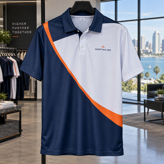 Polo deportivo personalizado a todo color | Por prenda. Vista 1 del producto.